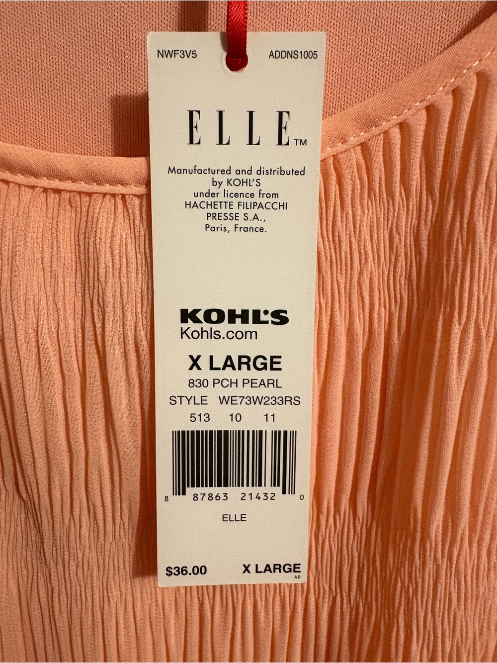 ELLE Tank Top in Peach Pearl - Picture 5 of 6